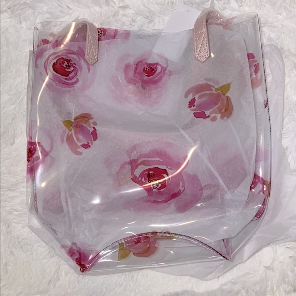 Clear Bag Pink Rose